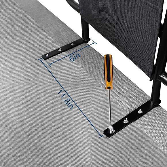 Adjustable Bed Side Rail for Wooden Base frame 21.5" x 17" Fall Prevention - Picture 5 of 9